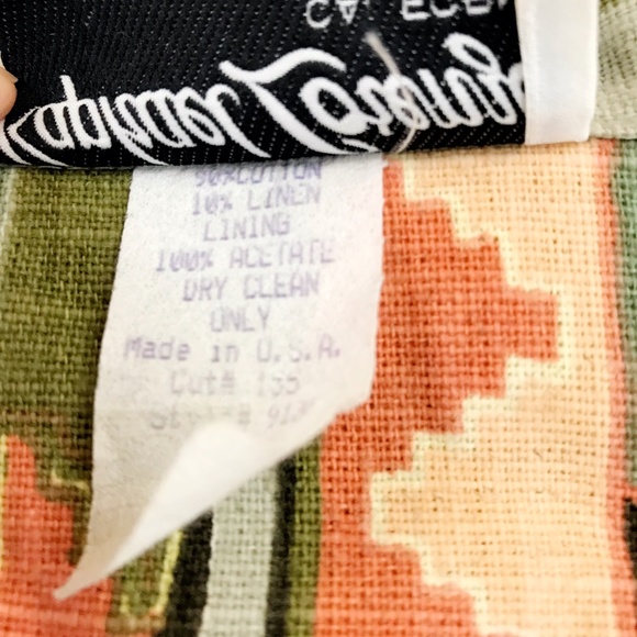RAPHAEL LORENZO Bohemian Blazer Medium Vintage Linen Blend Single Button - Picture 6 of 7